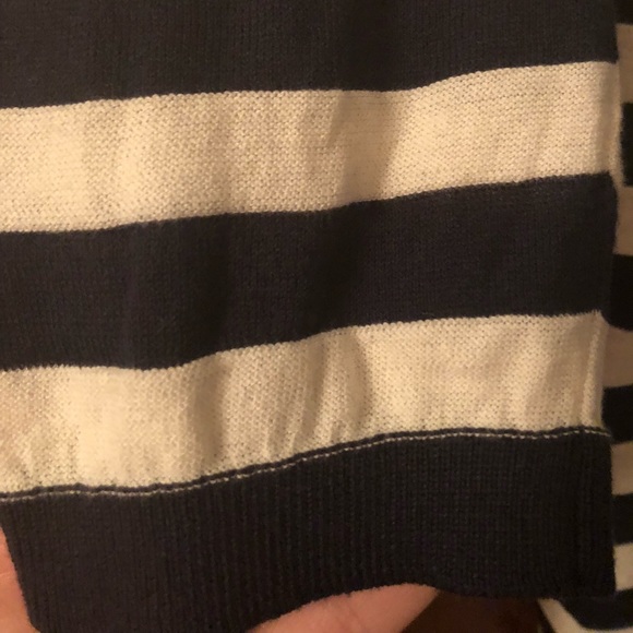 LOFT navy and white striped sweater - Picture 3 of 3